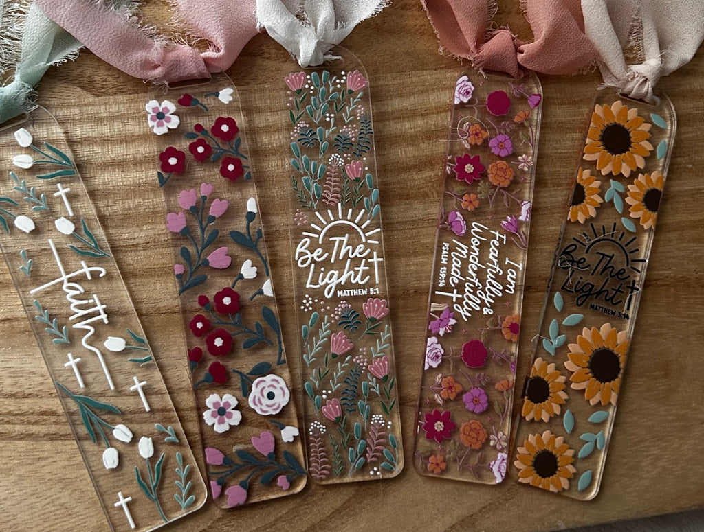 Be The Light Floral Bookmark